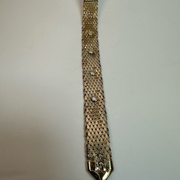 Whiting & Davis Shimmering Gold Mesh Belt